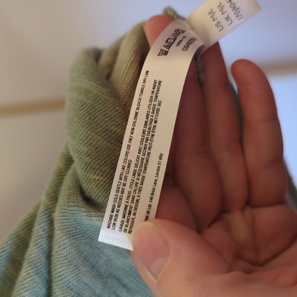 Free People Beach Green Cowl Neck Long Sleeve Top - Size Medium/Large - Picture 8 of 12